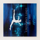 この女の子は体操の黒、青、白が大好き ジグソーパズル (横)