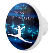 この女の子は体操の黒、青、白が大好き セラミックノブ (右)