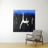 この女の子は体操の黒、青、白が大好き タペストリー (インサイチュ(横))