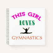 この女の子は体操を愛する体操選手引用文 ノートブック (正面)