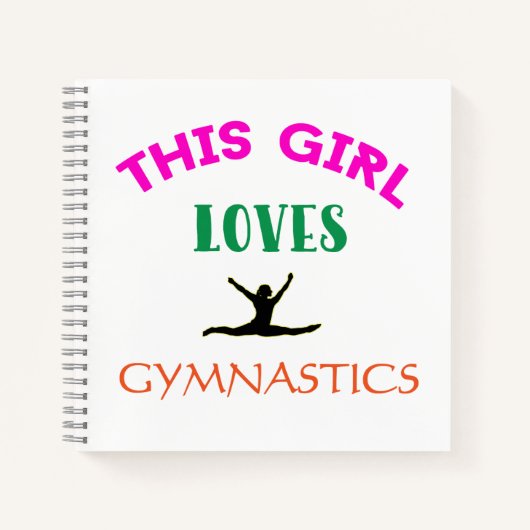 この女の子は体操を愛する体操選手引用文 ノートブック (正面)