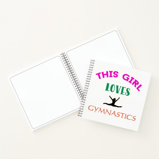 この女の子は体操を愛する体操選手引用文 ノートブック (内部)