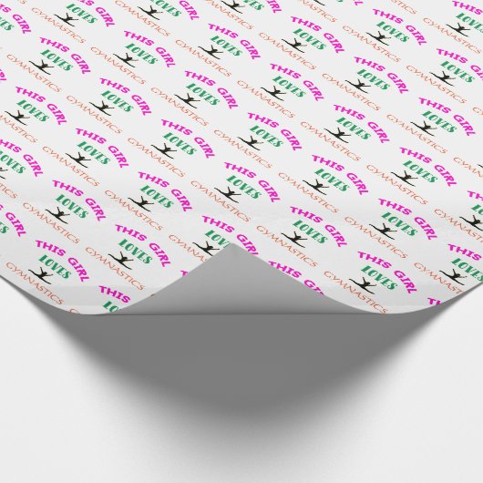 この女の子は体操を愛する体操選手引用文 ラッピングペーパー (角)