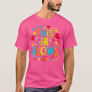 この女の子は女性向けグロー女の子絞り染め80sテーマ tシャツ