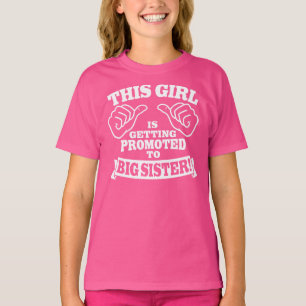 この女の子は姉に促進しました得ています Tシャツ