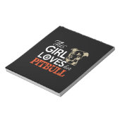 この女の子は彼女のピットブルを愛している ノートパッド (回転)