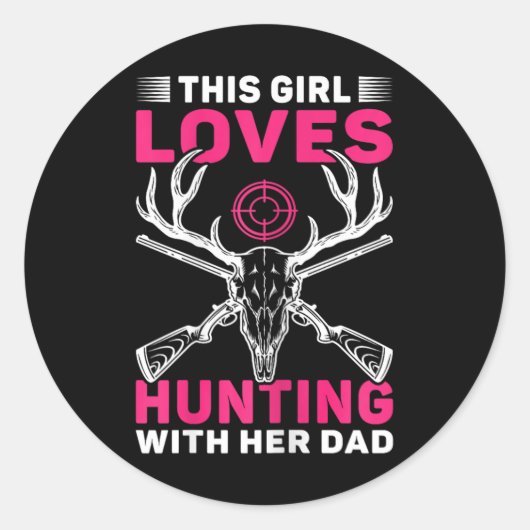 この女の子は彼女の狩り娘とのパパを愛する狩り ラウンドシール (正面)