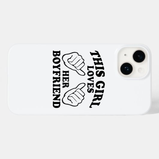 この女の子は彼氏を愛している – 彼のための贈り物 Case-Mate iPhoneケース (裏面 (横))