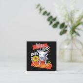 この女の子は犬とヒマワリが大好き – Wippet Mix スクエア名刺 (スタンド正面)