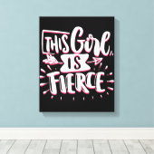 この女の子は猛烈な女の子だ キャンバスプリント (インサイチュ (ウッドフロア))