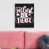 この女の子は猛烈な女の子だ キャンバスプリント (インサイチュ (リビング))