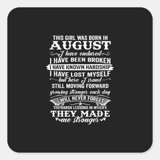 この女の子は生まれ誕生日威厳があるだ スクエアシール (正面)