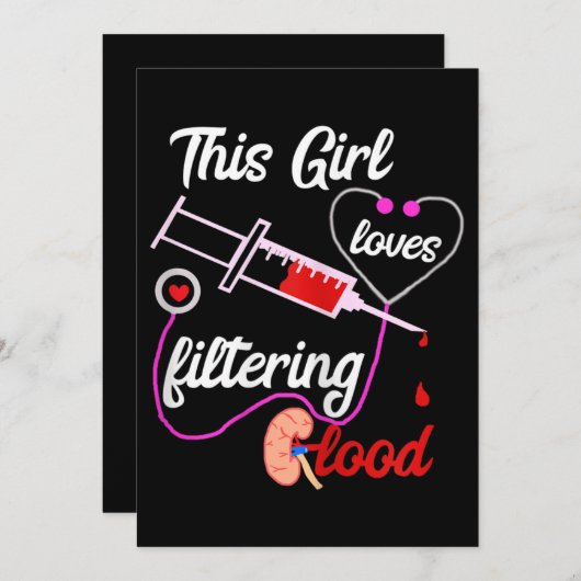 この女の子は血液透析ろ過ナースが大好き 招待状 (正面/裏面)