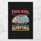 この女の子は行くサーフィン フードラベル (シングルラベル)