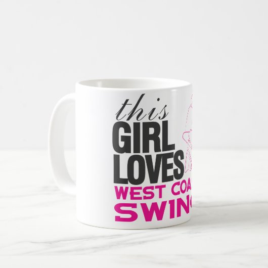 この女の子は西海岸の振動マグを愛します コーヒーマグカップ (正面左)