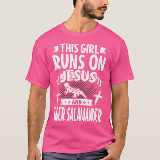 この女の子は走イエスとトラガー・サラマンダーに Tシャツ