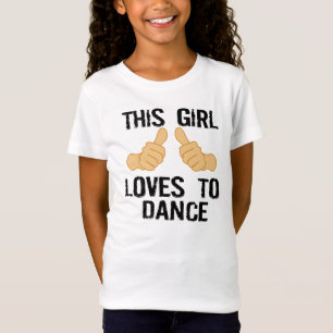 この女の子は踊ることを愛します Tシャツ