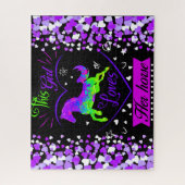 この女の子は馬が大好き ジグソーパズル (縦)