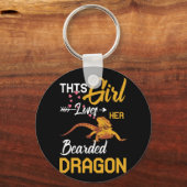 この女の子は髭を生やしたドラゴントカゲが大好き キーホルダー (正面)