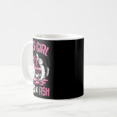この女の子は魚の魚釣り女の子が大好き コーヒーマグカップ (正面左)