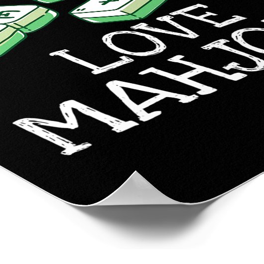 この女の子は麻雀ティー中国ゲーム恋人のギフトを愛する ポスター (角)