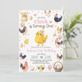 この女の子は1人の女の子1歳の誕生日を回している 招待状 (スタンド正面)