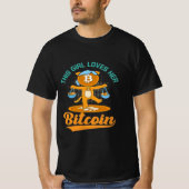 この女の子はBitcoin Tシャツが大好き Tシャツ (正面)