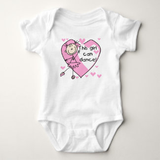 この女の子はTシャツとギフトが踊れる ベビーボディスーツ