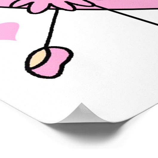 この女の子はTシャツとギフトが踊れる ポスター (角)