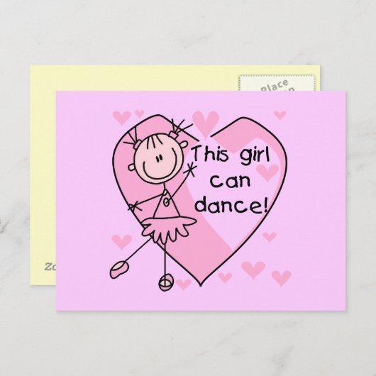 この女の子はTシャツとギフトが踊れる ポストカード (正面/裏面)