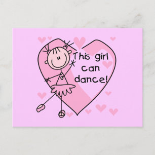 この女の子はTシャツとギフトが踊れる ポストカード
