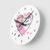 この女の子はTシャツとギフトが踊れる ラウンド壁時計 (傾斜)