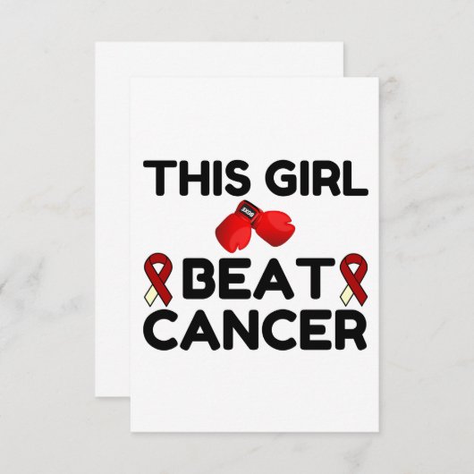 この女の子ビート癌 サンキューカード (正面/裏面)