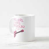 この女の子マ遊ンドリン、女性のマンドリン コーヒーマグカップ (正面左)