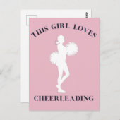 この女の子ラブズチアリーティング ポストカード (正面/裏面)