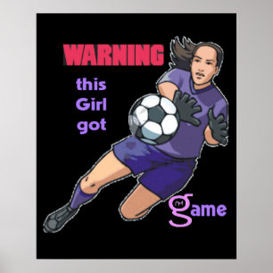 この女の子得ゲーム(サッカー)ポスター ポスター