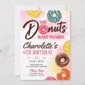 この女の子恋しく思の誕生日 招待状 (正面)