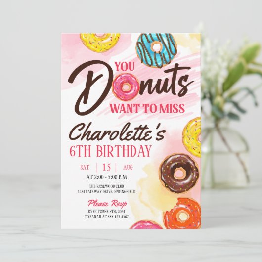 この女の子恋しく思の誕生日 招待状 (スタンド正面)