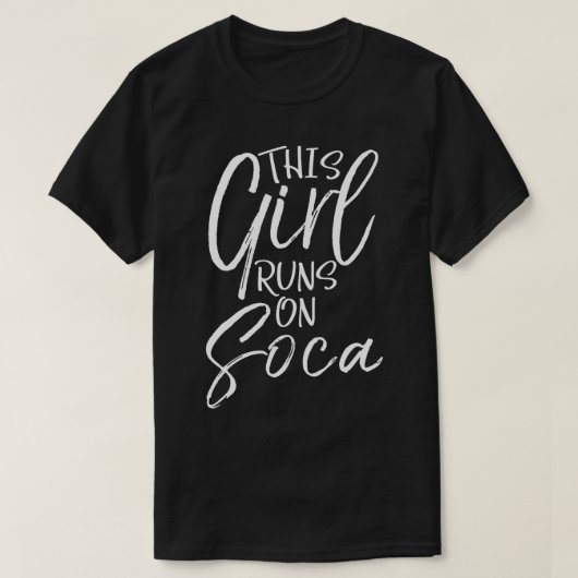 この女の子走オンSocaおもしろいヴィンテージIbbeanダンス Tシャツ (デザイン正面)