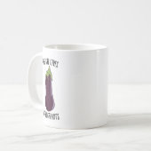 この女の子、大きなナスが大好き コーヒーマグカップ (正面左)