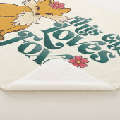 この女の子、花のキツネが大好き シェルパブランケット (3/4)