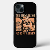 この女の走子はイエスと馬のカウボーイRodeo Ra Case-Mate iPhoneケース (裏面)