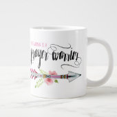 この女は祈りの言葉戦士マグ ジャンボコーヒーマグカップ (右)