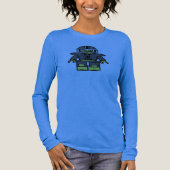 この女子ロングスリーブサッカーティーのために建てられた トライブレンドTシャツ (正面)