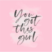 この女得の子のステッ感動的カー シール (正面)