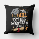 この女得の子は修士号を取得 クッション (正面)