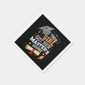 この女得の子は修士号を取得 スタンダードカクテルナプキン (角)