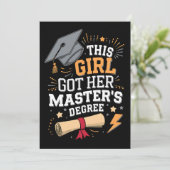 この女得の子は修士号を取得 招待状 (スタンド正面)