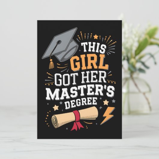 この女得の子は修士号を取得 招待状 (スタンド正面)