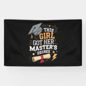 この女得の子は修士号を取得 横断幕 (横)